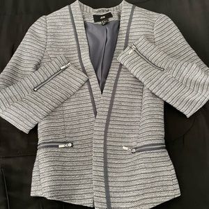 H&M striped gray blazer